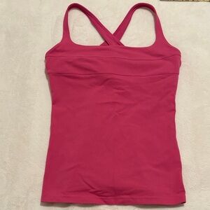 Zobha Fuchsia Cross-Back Tank
